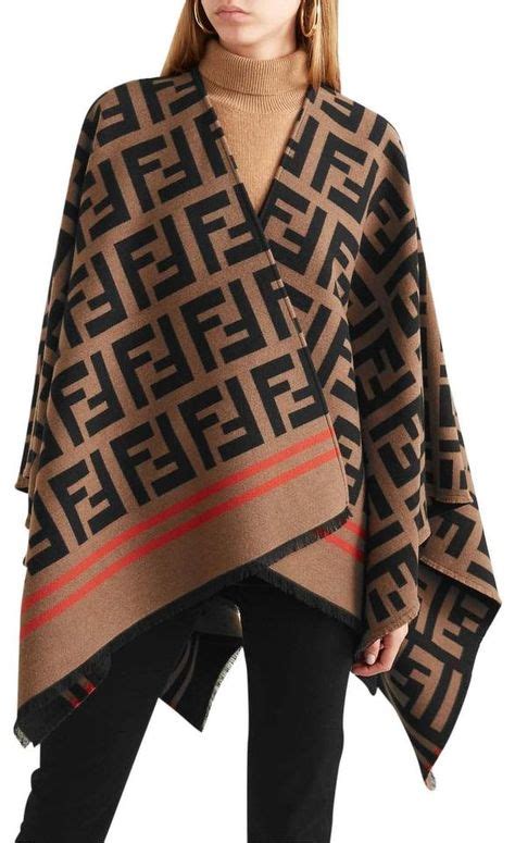 fendi scarf women|Fendi poncho long fur cape.